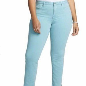 NYDJ Slim Straight Blue Daisy Jeans